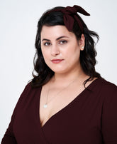 Bandeau stretch ajustable fait au Québec en coton bio bourgogne