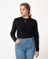 Chandail noir en coton bio fait au Québec